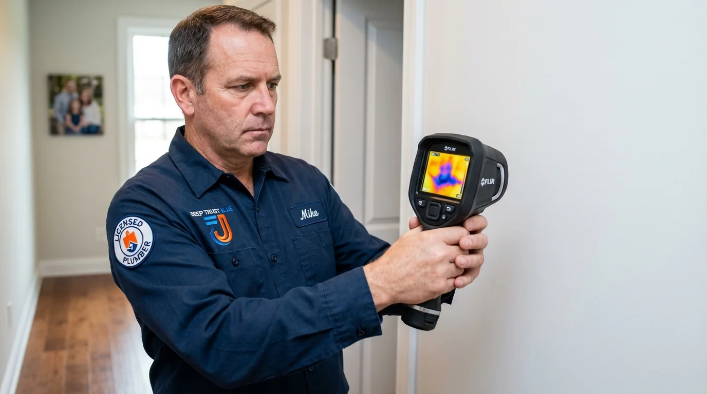 Thermal imaging leak detection by Johns Plumbing LLC in Moundsville